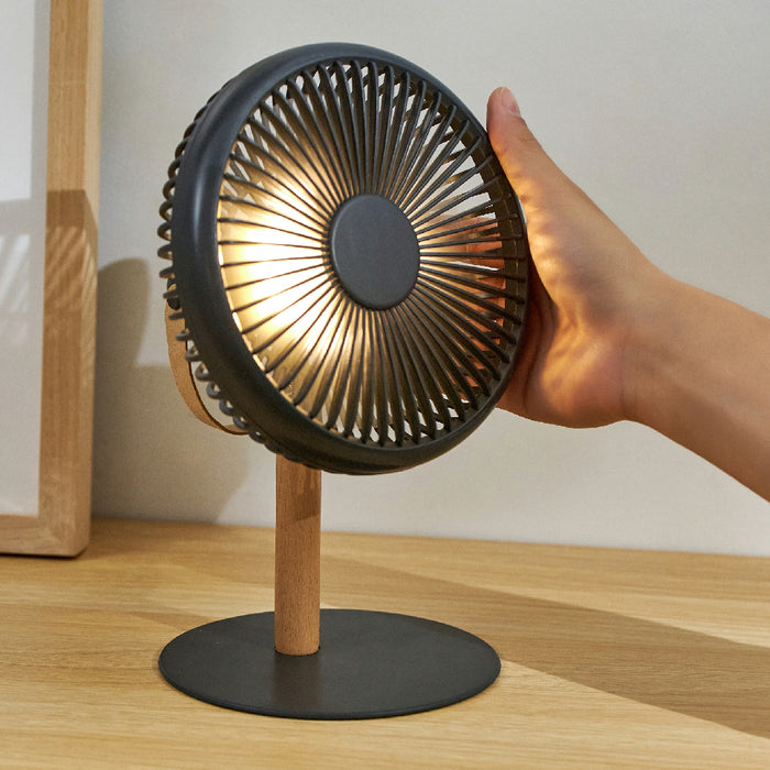 Beyond Detachable Desk Fan With LED Light - Matte Grey