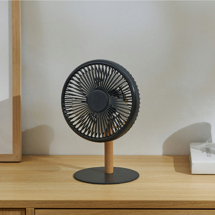 Beyond Detachable Desk Fan With LED Light - Matte Grey
