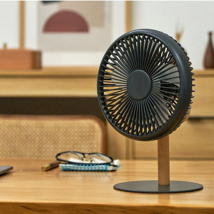 Beyond Detachable Desk Fan With LED Light - Matte Grey