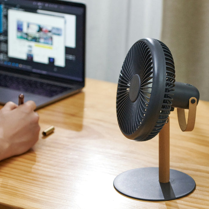 Beyond Detachable Desk Fan With LED Light - Matte Grey