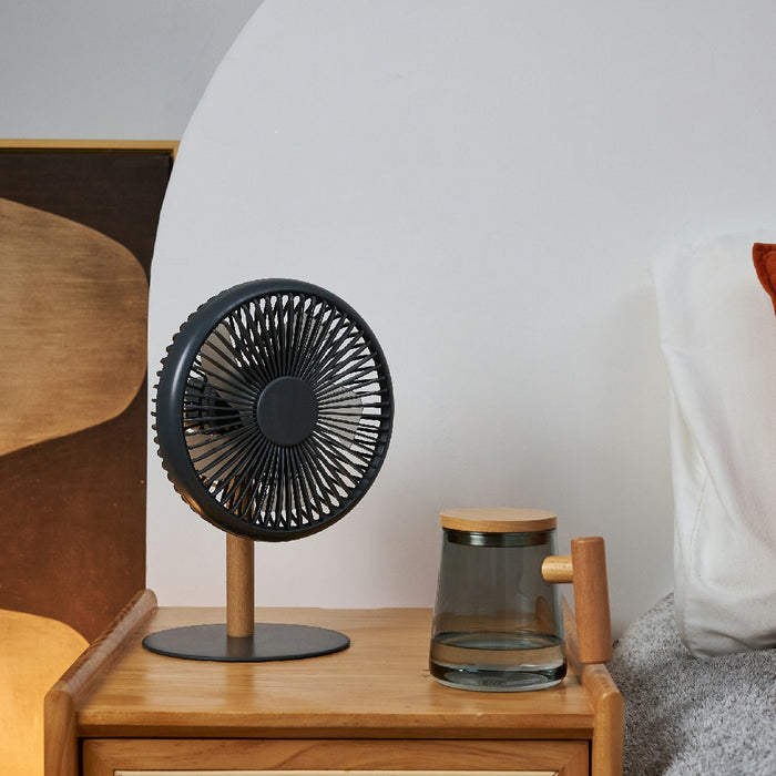Beyond Detachable Desk Fan With LED Light - Matte Grey