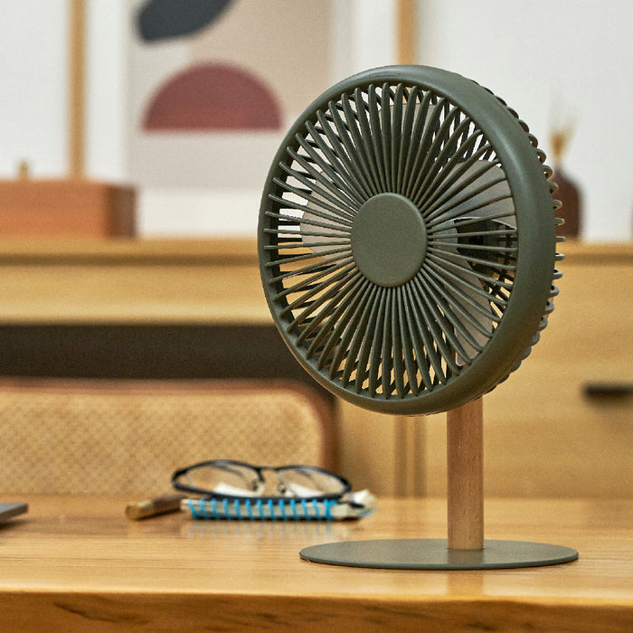 Beyond Detachable Desk Fan With LED Light - Navy Green