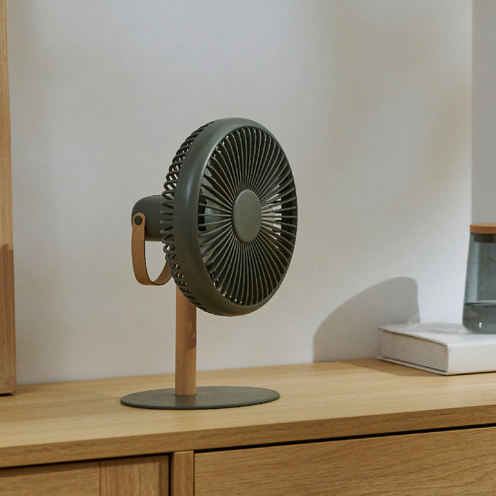 Beyond Detachable Desk Fan With LED Light - Navy Green