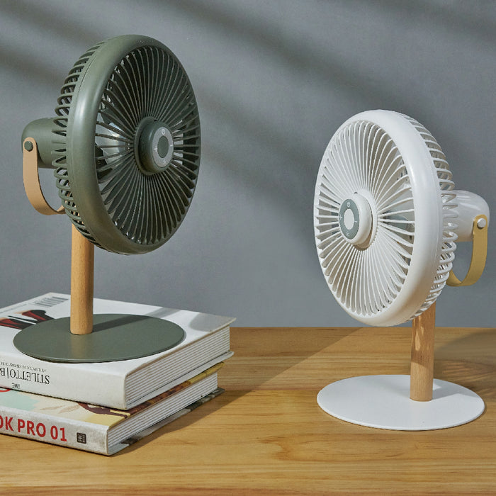 Beyond Detachable Desk Fan With LED Light - Cream White