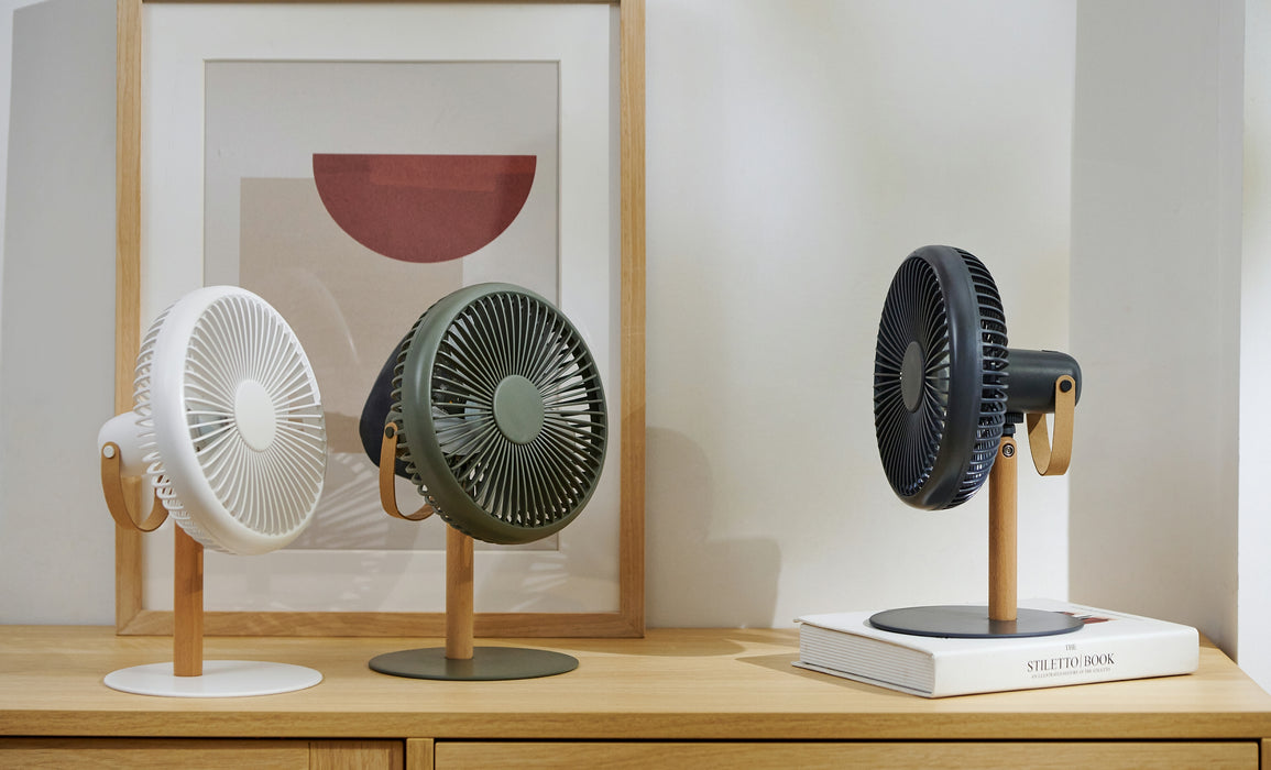 Beyond Detachable Desk Fan With LED Light - Navy Green