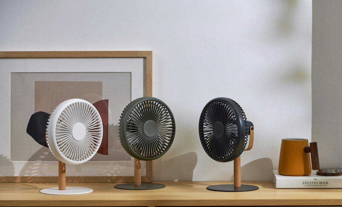 Beyond Detachable Desk Fan With LED Light - Navy Green