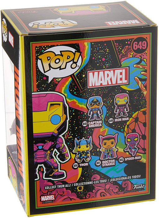 Marvel Black Light Iron Man Pop!